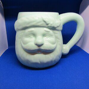 26 oz aqua santa claus mug sleighbell bistro (W3391)